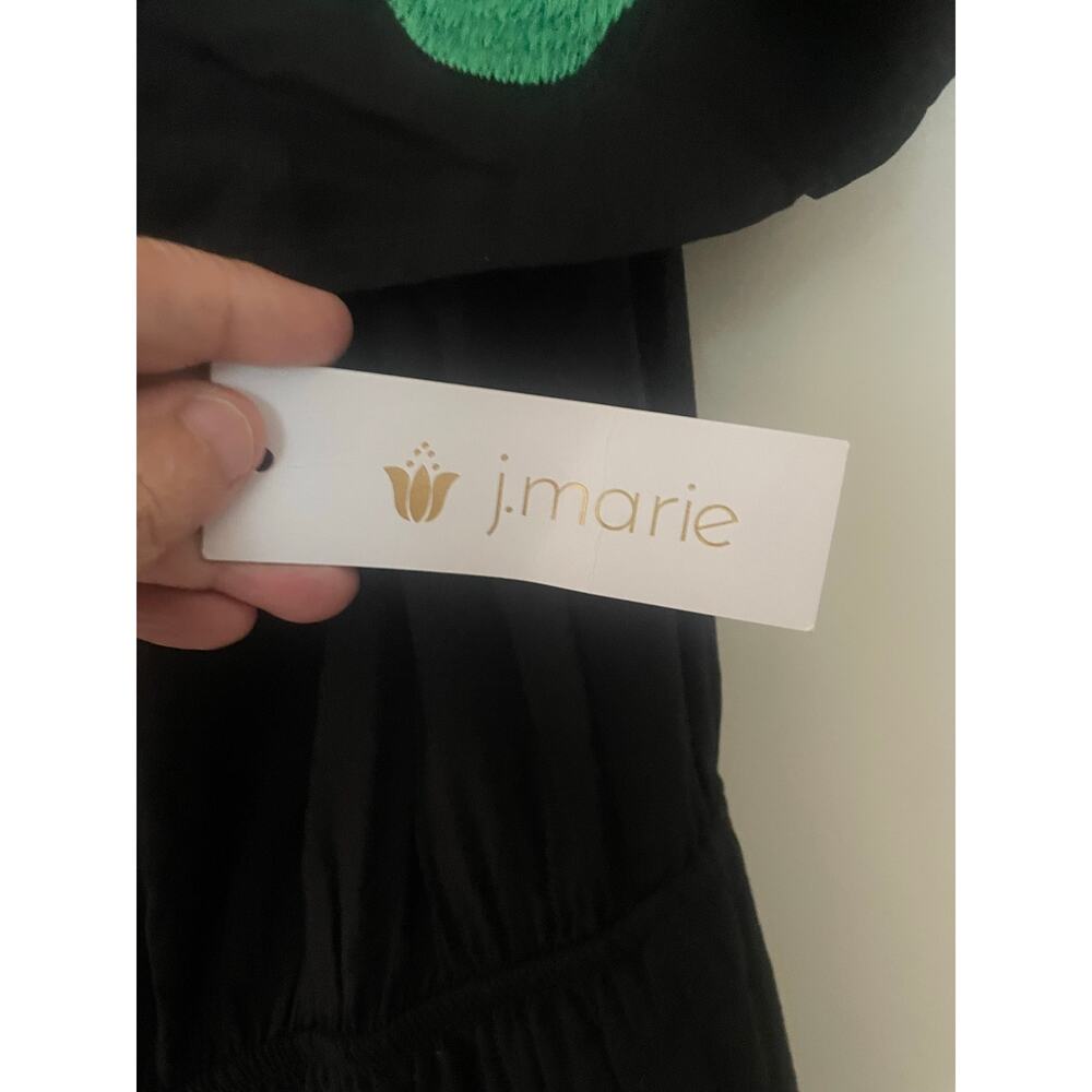 NWT J. Marie Off The Shoulders Black Embroidered Romper Sz. L - Picture 6 of 12